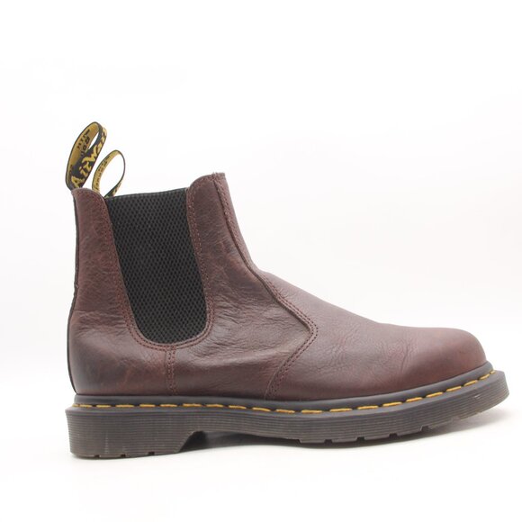 Doc Dr. Martens 2976 Men's 7 Women's 8 Dark Brown Leather Chelsea Boots  Pull On - Picture 1 of 10